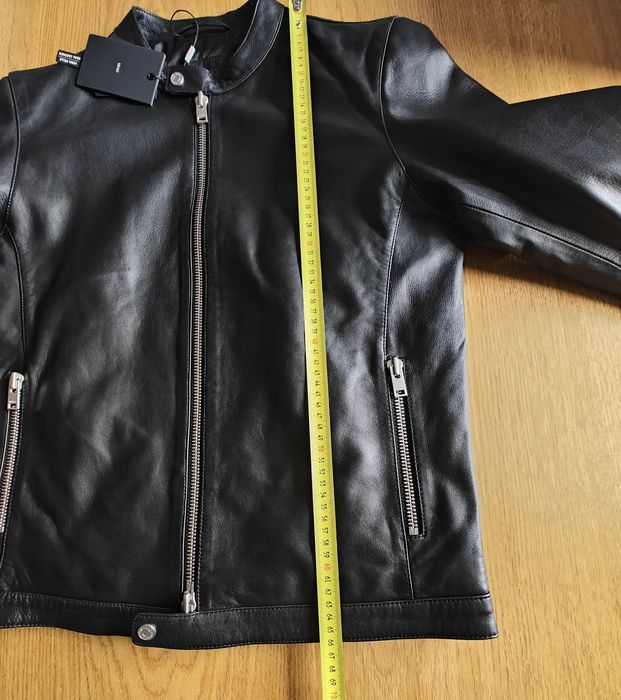 Nowa kurtka męska skórzana czarna LIU JO 100% skóra rozmiar L