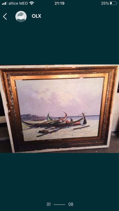 Quadros antigos óleo acrílico anos 70 e 80 (tela arte quadro Francisco