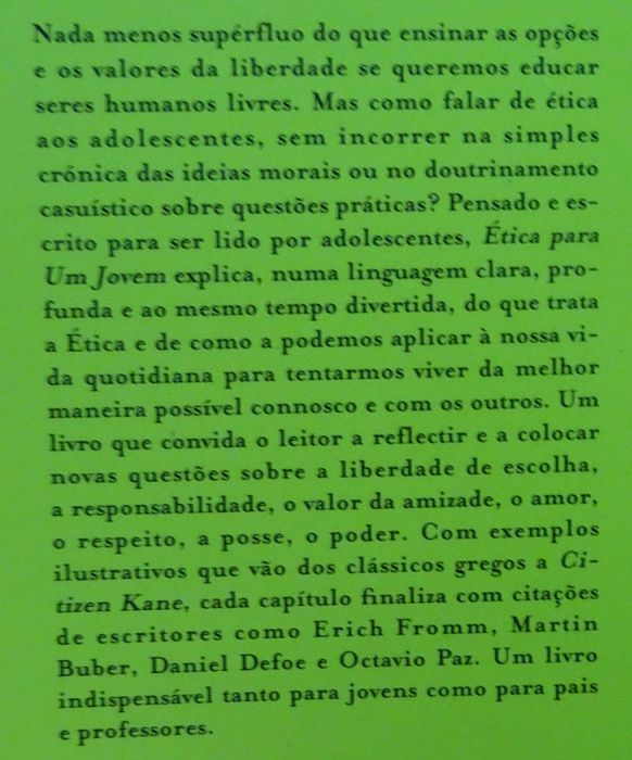 Ética Para Um Jovem de Fernando Savater
