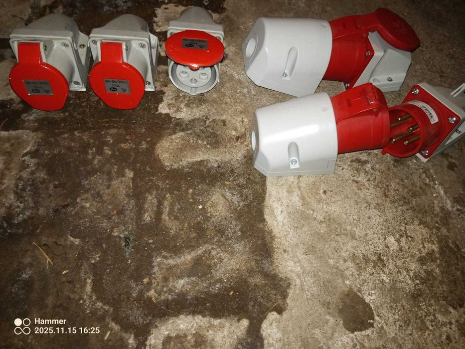 Gniazda, wtyczki siłowe 16 i 32