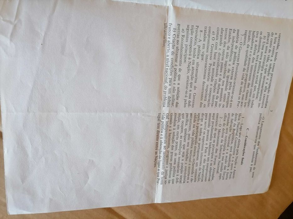 (1º)PROGRAMA Abril 74 Junta Salvação Nacional Movimento Forças Armadas