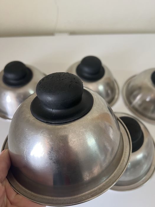 1 Tampas/Cloche em inox – conjunto 6 unidades