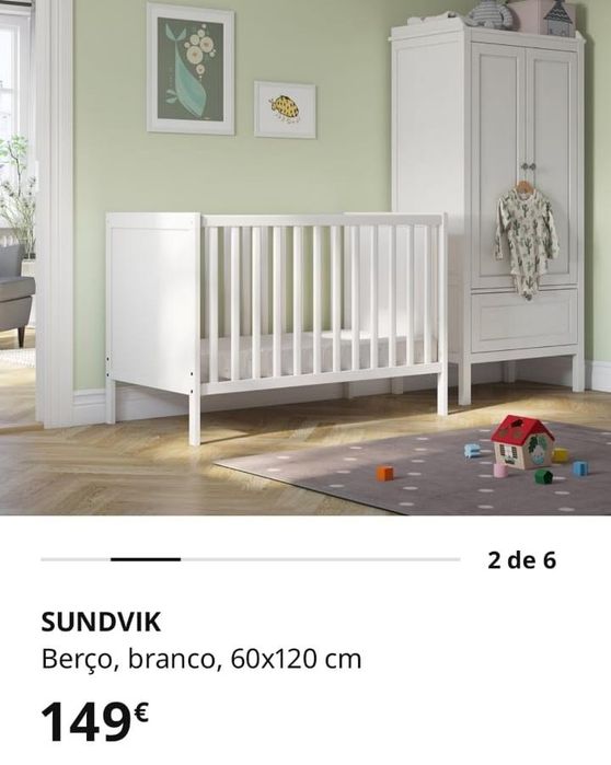 Berço e colchão ikea