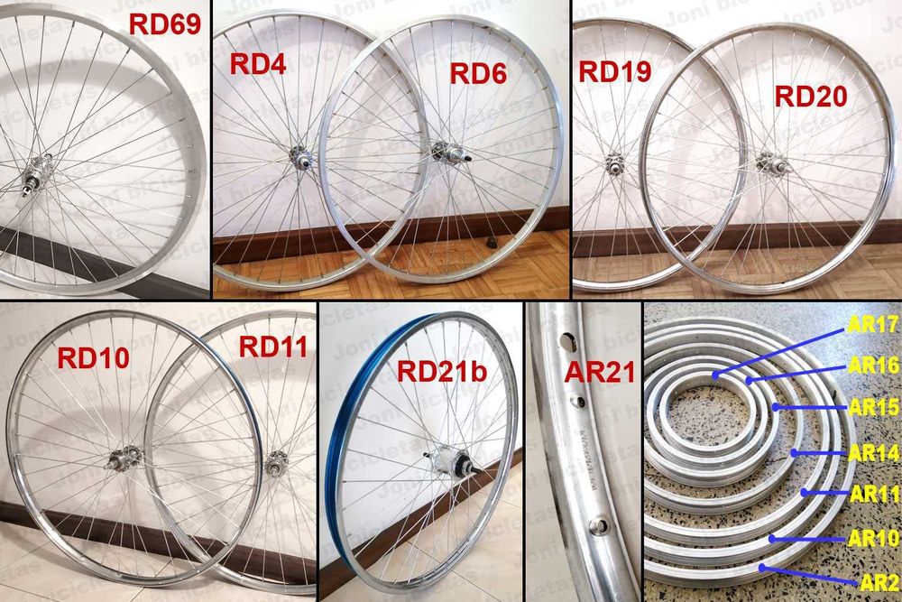 Rodas e aros de bicicleta