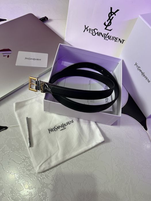 Ремень YSL Yves Saint Laurent Belt Gold 2.0 Ив Сен Лоран премиум