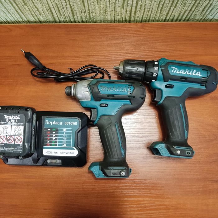 Безщітковий шуруповерт бош та імпакт і шуруповерт макіта. 12v