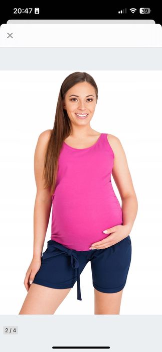 spodenki CIĄŻOWE krótkie szorty rozm. M granatowe LATO