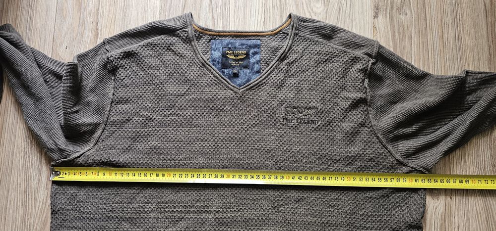 Pme Legend sweter męski brązowy rozmiar XXL wymiary na zdjęciach