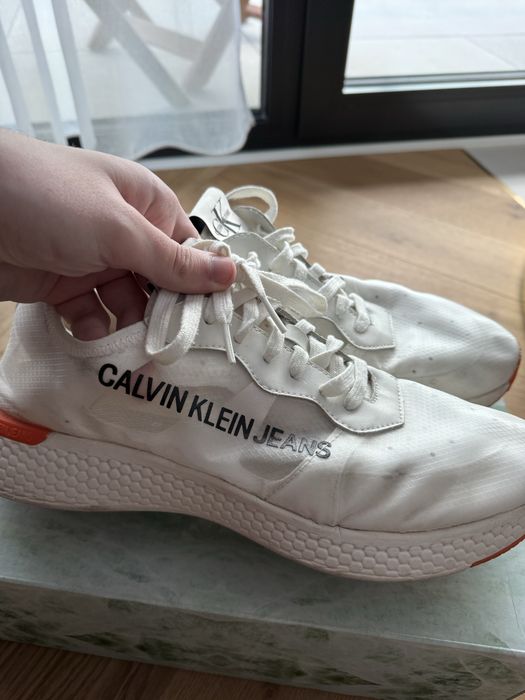 Calvin Klein Jeans Alban S0583 białe sneakersy