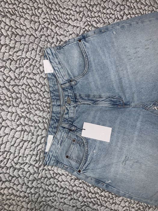 Джинси прямі широкі базові блакитні сині Baggy fit Zara