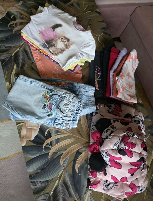 Duża paka 98/104/110 bezrękawnik Minie, spodnie, legginsy, koszulki