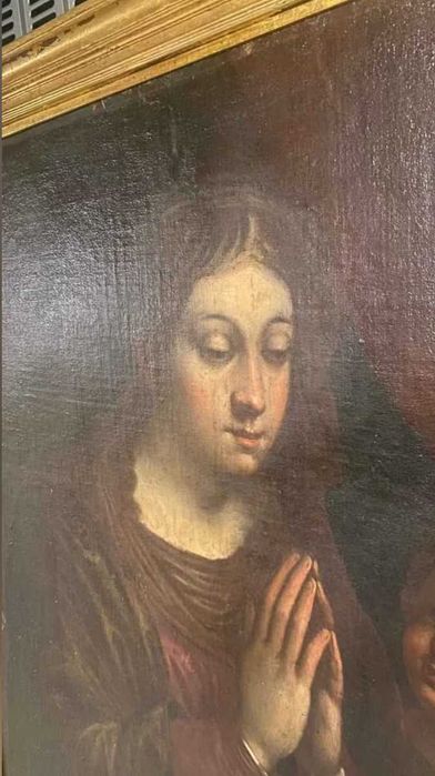 Obraz antyk Madonna z dzieciątkiem