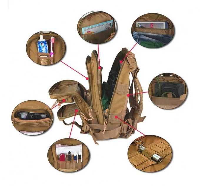 Тактичний рюкзак мультікам 22-25 л військовий рюкзак ЗСУ