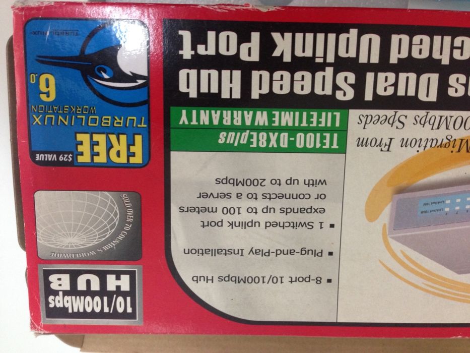 Ethernet HUB Switch dual speed TrendNet 8 portas + 1 porta para router64751276115457123