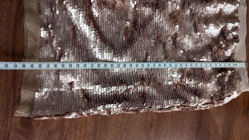 Spódnica cekiny złota błyszcząca 170cm