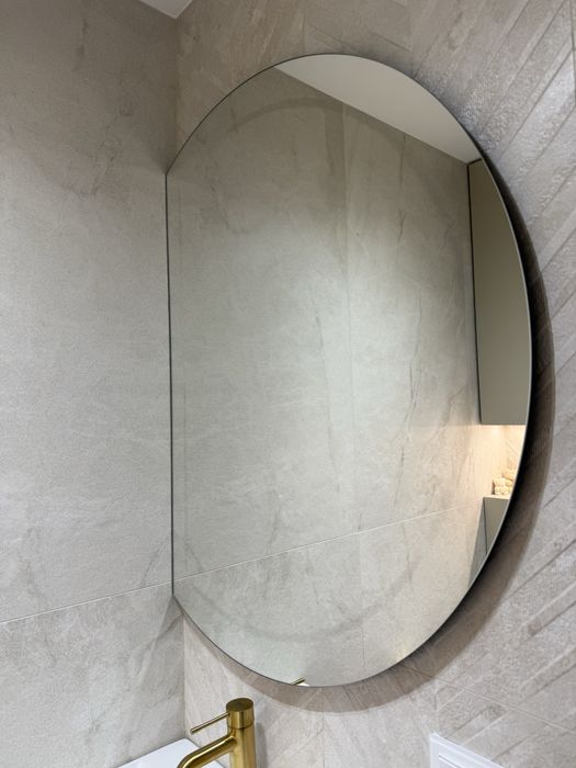 Półokrągłe lustro z podświetleniem led średnica 100 cm