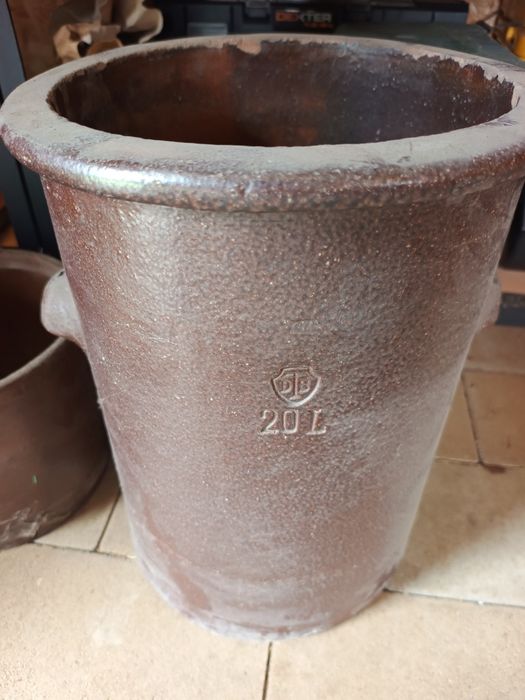 Garnek gliniany 20 l na ogórki kapustę