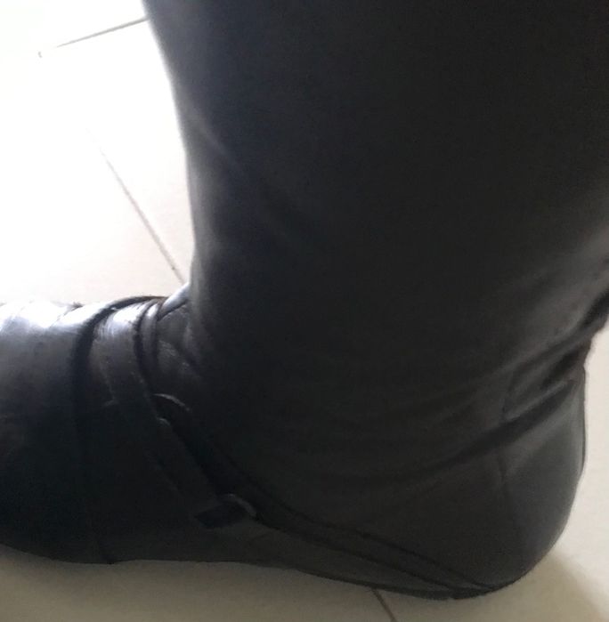 Botas castanhas 36 em pele