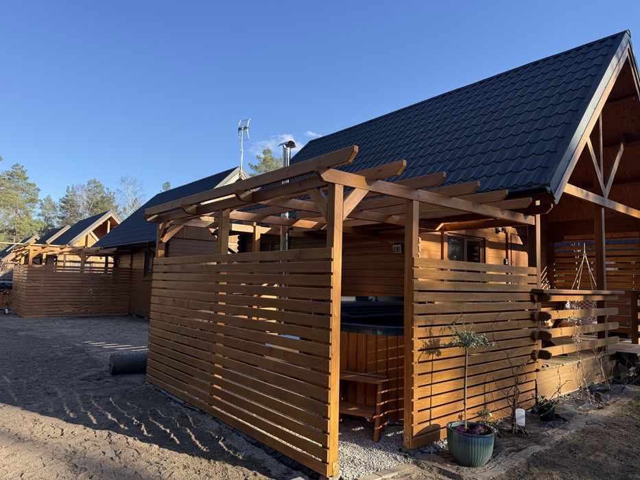 Domki Leśne Dziady Borsk z jacuzzi i sauną