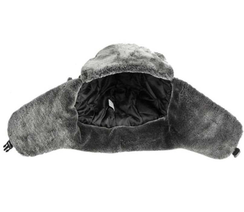 Czapka chłopięca zimowa uszatka szara 54 cm