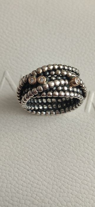 Pierścionek Pandora złoto diamenty kerry