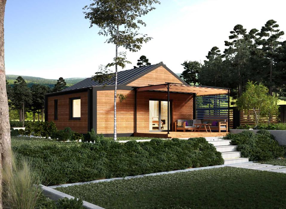 Dom modułowy parterowy, całoroczny 70m2