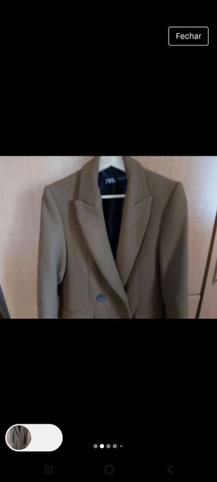 Casaco lã camel zara portes incluídos