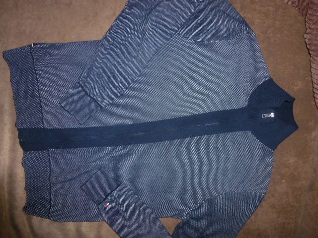 TOMMY HILFIGER bluza sweter oryginalna S/M nowa granatowa na zamek