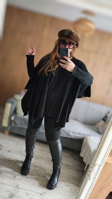 Sweter oversize asymetryczny rozmiar 44-54