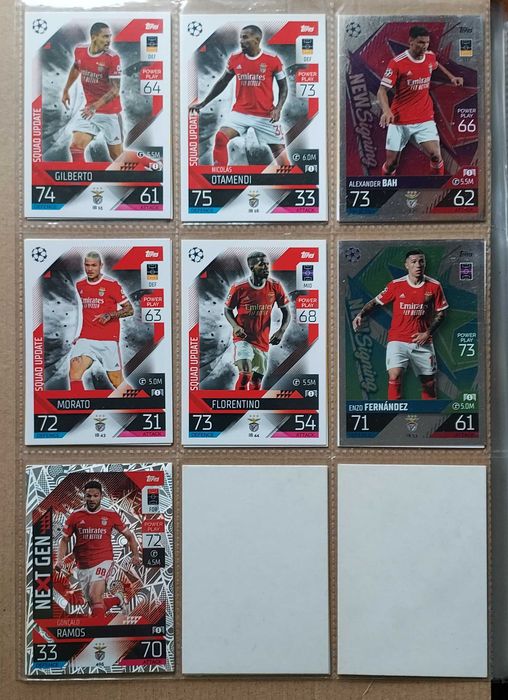 Cartas Futebol - Sets completos - Benfica FC Porto Panini Topps