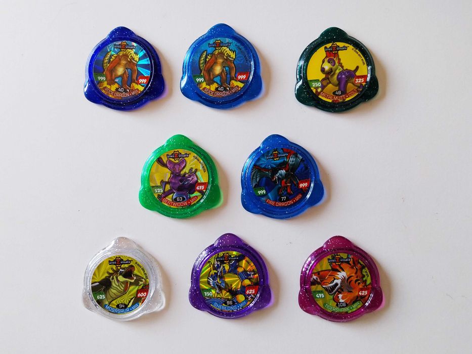 8 tazos (7 diferentes) INVIZIMALS KRAKS | Panini lote ou venda a vulso