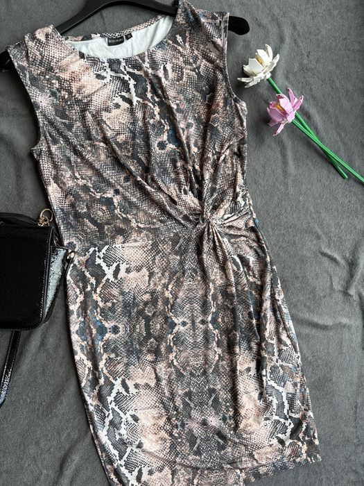BodyFlirt rozmiar S/M 36/38 sukienka mini bez ramiączek panterka
