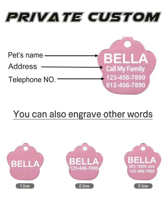 Chapas personalizadas para animais de estimação! várias cores