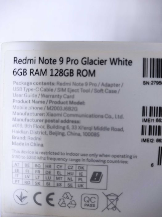 Xiaomi Redmi Note 9 Pro 6/128GB