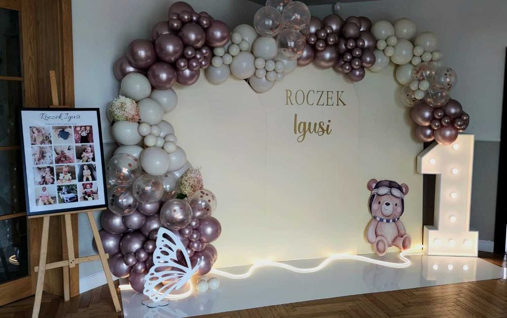 Ścianki dekoracyjne/balonowe, dekoracje z balonów, 18nastki, urodziny