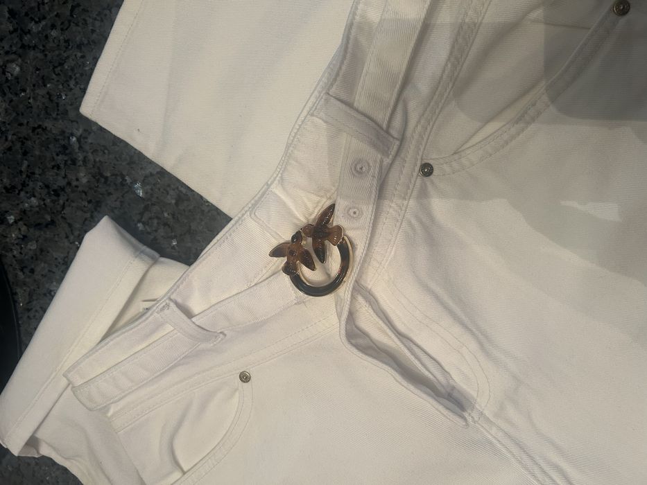 Spodnie jeans Pinko z mega paskiem r.31