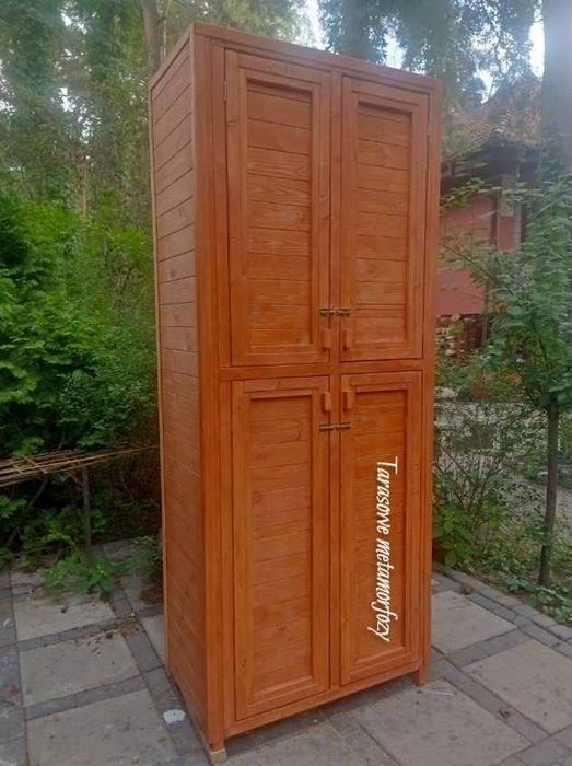 Szafa balkonowa tarasowa lite drewno