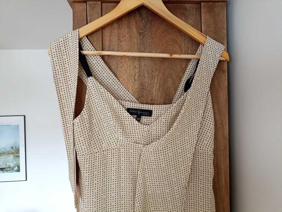Beżowa jedwabna sukienka mini Katia Giannini vintage