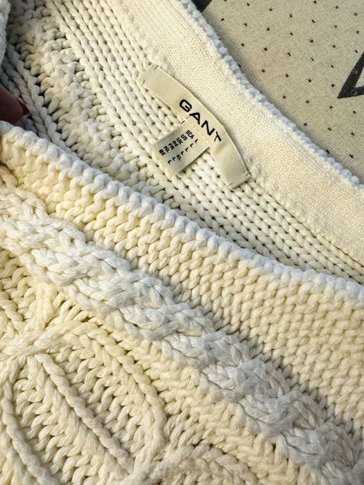 Kamizelka damska elegancka sweterkowa Gant L beż