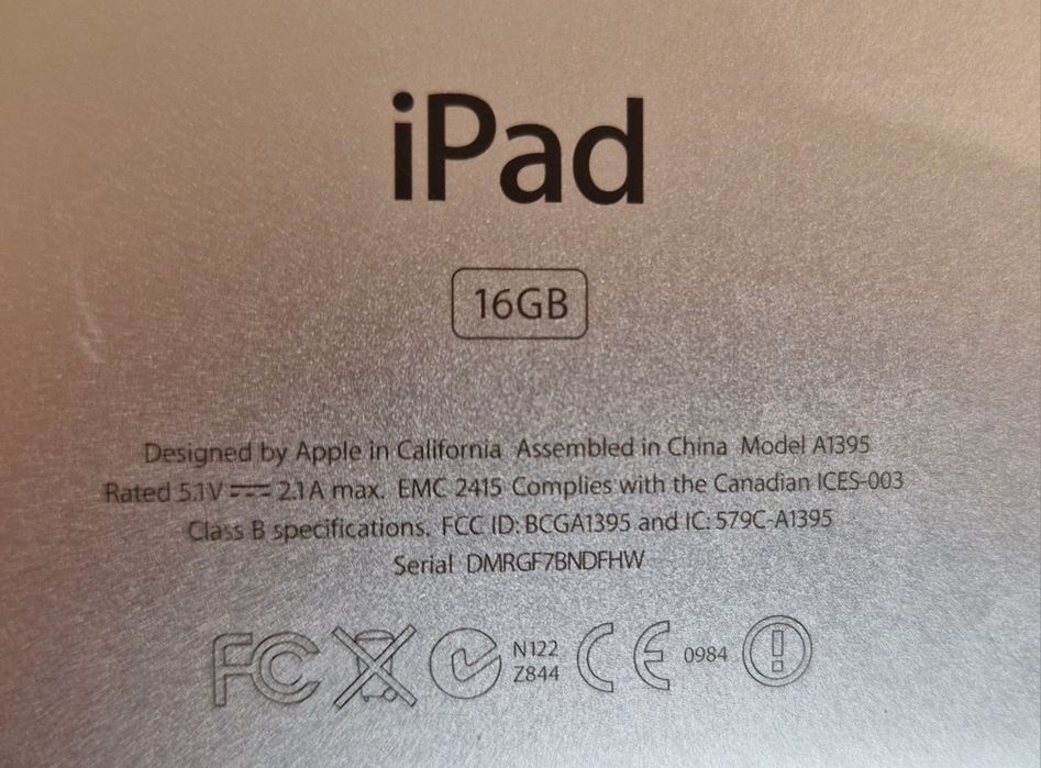 Apple IPad model a1395