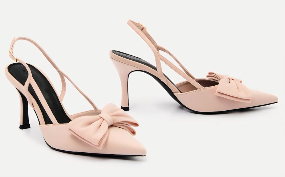 Czółenka sandały pudrowe  Mohito R.37, obcas 8cm