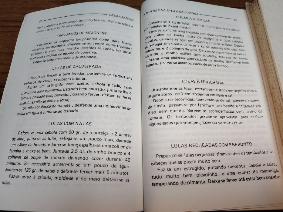 Livro de Culinária de Laura Santos A mulher na Sala e na cozinha