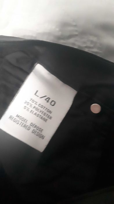 Spodnie woskowane czarne L