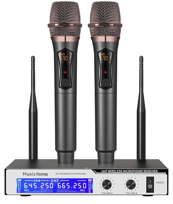 Mikrofony bezprzewodowe system mikrofonów ręcznych UHF 70m