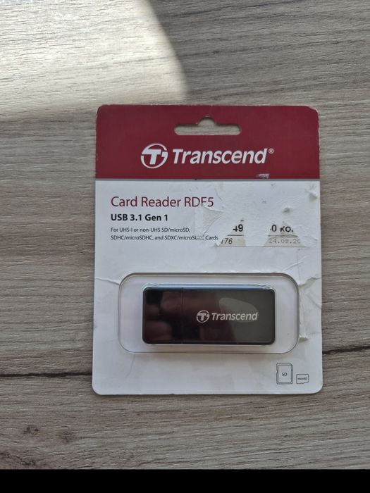 Картрідер Transcend RDF5 USB 3.1 Gen 1 (SD та microSD) — Новий