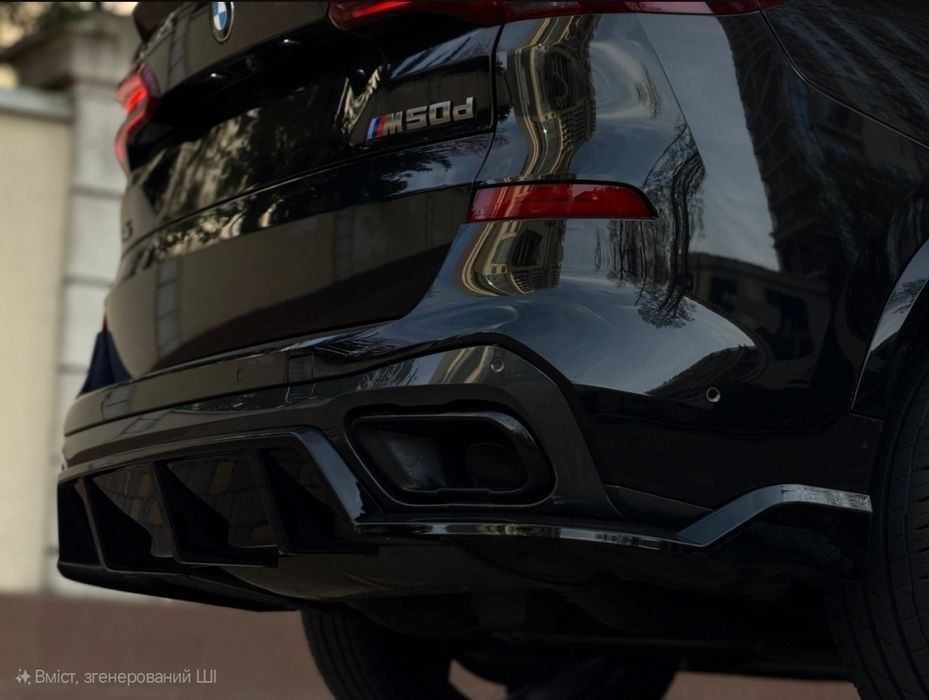 Комплект обвісів на BMW X5 G05 диффузор спойлер губа  сплиттер сплiтер