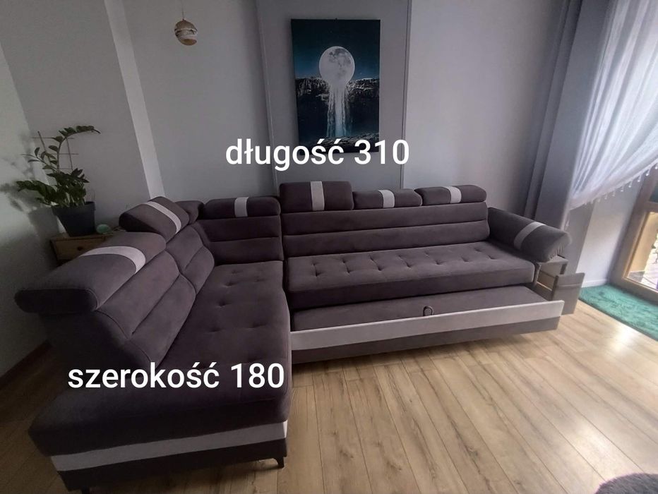 Narożnik z możliwością spania 310x180