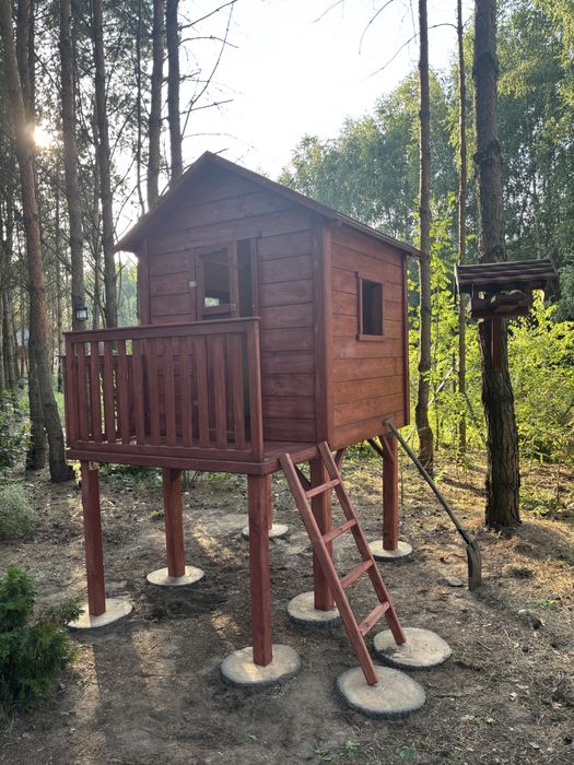 Domek drewniany dla dziecka 140 cm na 140 cm