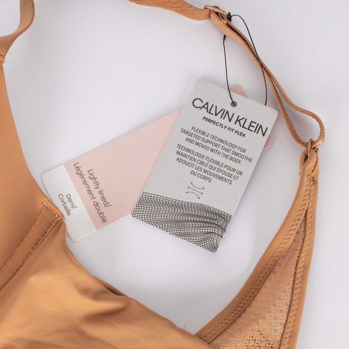 Biustonosz Calvin Klein Perfectly Fit Flex 80C nude demi nowy
