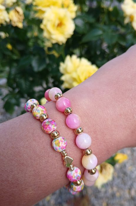 Bransoletki 2w1 z kamienia naturalnego Handmade